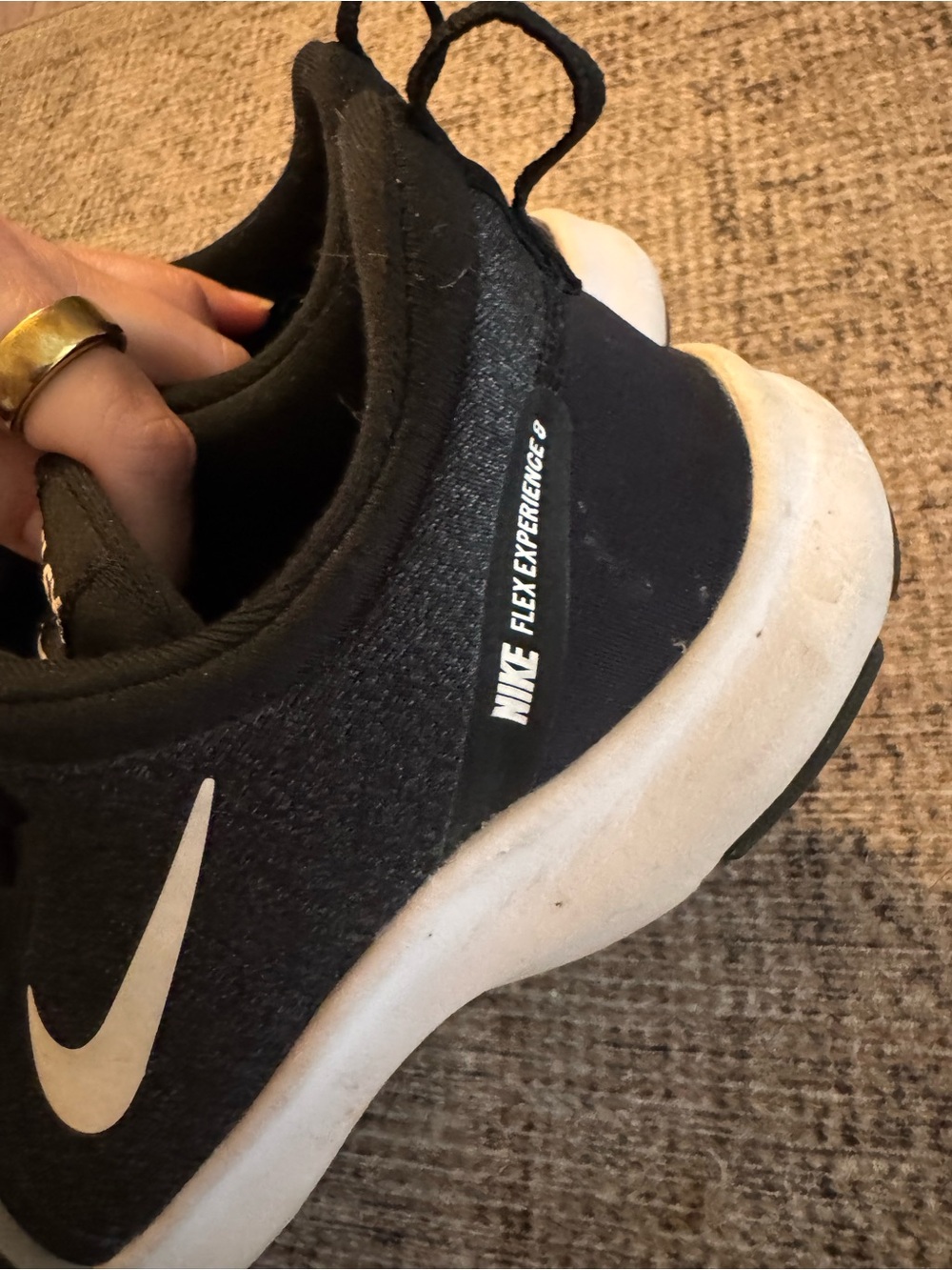 Nike Flex Experience 8 Black & White Running Sneakers Size 7.5 Women’s - Picture 2 of 11